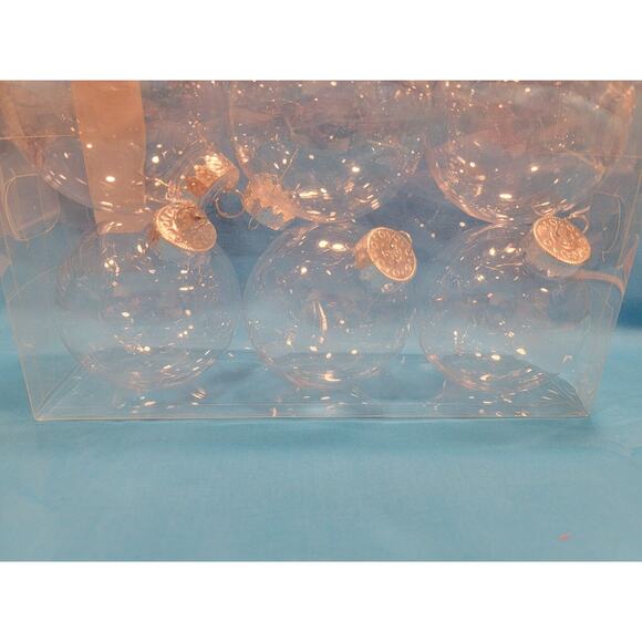 Celebrate It Set Of 6  3" Clear plastic Ornaments round NIB Make Your Own Crafts - Picture 2 of 6